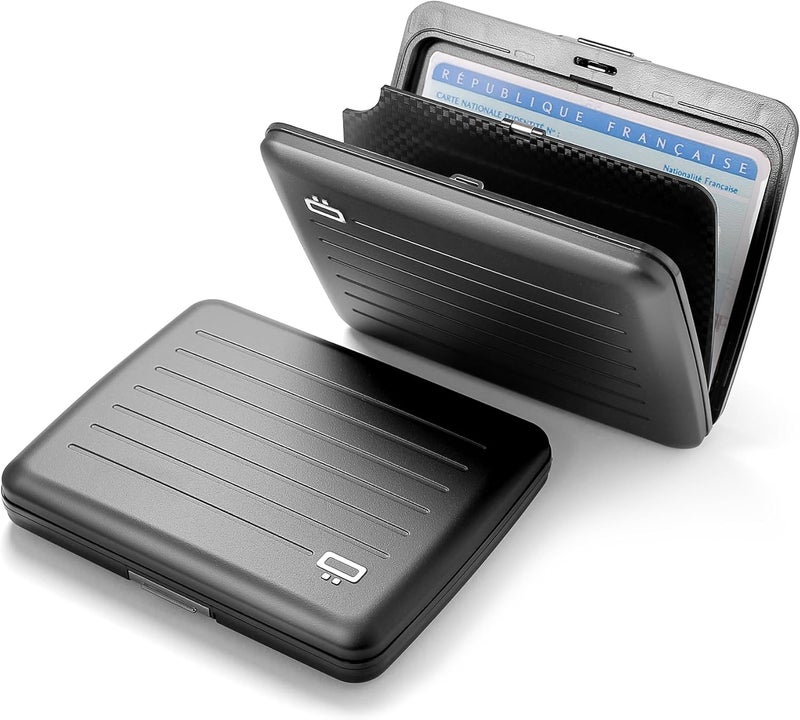 ÖGON -DESIGNS- Aluminum wallet, Large capacity with metal lock, RFID Protection against fraud and demagnetization, Smart Case OSLO Large model - Image 2